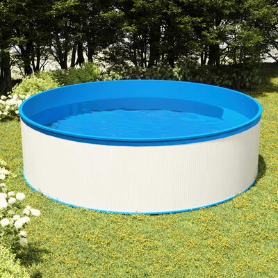 VidaXL Piscine avec écumoire suspendue et pompe 350x90 cm Blanc 2 VidaXL Piscine avec écumoire suspendue et pompe 350x90 cm Blanc – Image 2