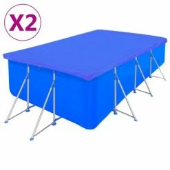 VidaXL Couvertures de piscine 2 pcs PE Rectangulaire 90 g/m² 540x270cm