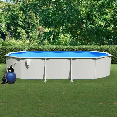 VidaXL Piscine avec pompe filtrante à sable 610x360x120 cm 2 VidaXL Piscine avec pompe filtrante à sable 610x360x120 cm – Image 2