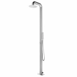 VidaXL Douche de jardin 225 cm Acier inoxydable