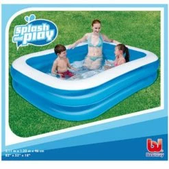 Bestway Piscine rectangulaire 211x132x46 cm Bleu