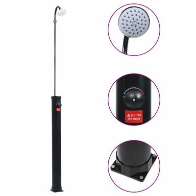 VidaXL Douche solaire de jardin Noir 215 cm 8 L 1 VidaXL Douche solaire de jardin Noir 215 cm 8 L