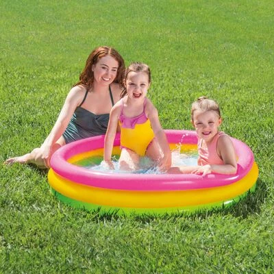 Intex Piscine gonflable Sunset 3 anneaux 114x25 cm 2 Intex Piscine gonflable Sunset 3 anneaux 114x25 cm – Image 2