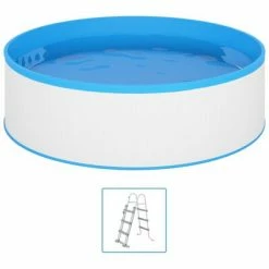 VidaXL Piscine à éclaboussures avec échelle à 4 marches 350x90cm Blanc