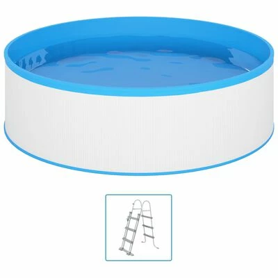 VidaXL Piscine à éclaboussures avec échelle à 4 marches 350x90cm Blanc 1 VidaXL Piscine à éclaboussures avec échelle à 4 marches 350x90cm Blanc