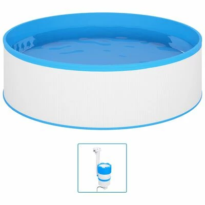 VidaXL Piscine avec écumoire suspendue et pompe 350x90 cm Blanc 1 VidaXL Piscine avec écumoire suspendue et pompe 350x90 cm Blanc