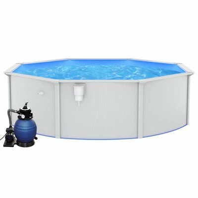VidaXL Piscine avec pompe filtrante à sable 460x120 cm 1 VidaXL Piscine avec pompe filtrante à sable 460x120 cm