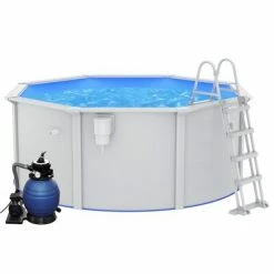 VidaXL Piscine avec pompe filtrante à sable et échelle 300x120 cm