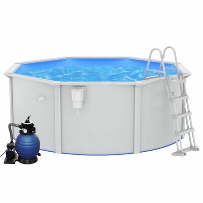VidaXL Piscine avec pompe filtrante à sable et échelle 360x120 cm 1 VidaXL Piscine avec pompe filtrante à sable et échelle 360x120 cm