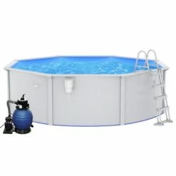 VidaXL Piscine avec pompe filtrante à sable et échelle 460x120 cm