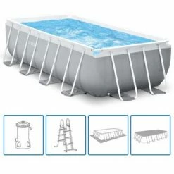 Intex Jeu de piscine rectangulaire Prism Frame 488x244x107 cm 26792GN