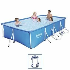 Bestway Jeu de piscine rectangulaire Steel Pro 400x211x81 cm 56424
