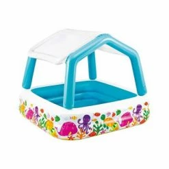 Intex Piscine à parasol gonflable 157x157x122 cm
