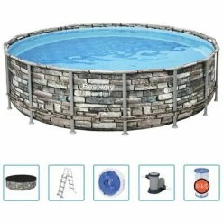 Bestway Ensemble de piscine Power Steel 488x122 cm