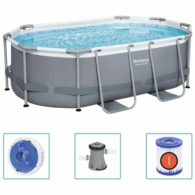 Bestway Piscine hors sol Power Steel Ovale 305x200x84 cm 1 Bestway Piscine hors sol Power Steel Ovale 305x200x84 cm