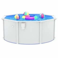 VidaXL Piscine avec parois en acier 300x120 cm Blanc