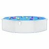 VidaXL Piscine ronde avec parois en acier 550x120 cm Blanc