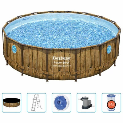 Bestway Ensemble de piscine Power Steel 488x122 cm 1 Bestway Ensemble de piscine Power Steel 488x122 cm