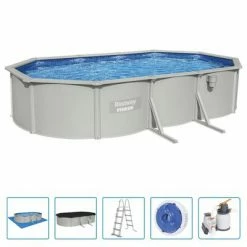 Bestway Piscine encadrée hors sol ovale Hydrium 610x360x120 cm