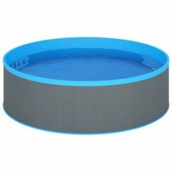 VidaXL Piscine à éclaboussures avec échelle et pompe 350x90 cm Gris -Piscine & spa Soldes Boutique image 3 3070802