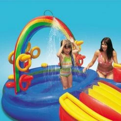 Intex Piscine gonflable Rainbow Ring Play Center 297x193x135cm 57453NP -Piscine & spa Soldes Boutique image 3 91526