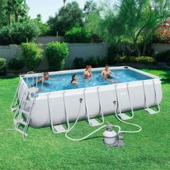 Bestway Ensemble de piscine rectangulaire Power Steel 549x274x122 cm -Piscine & spa Soldes Boutique image 3 91614