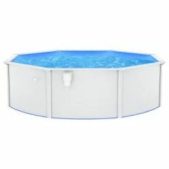 VidaXL Piscine ronde avec parois en acier 460x120 cm Blanc 8 VidaXL Piscine ronde avec parois en acier 460x120 cm Blanc -Piscine & spa Soldes Boutique image 3 93262