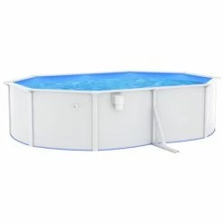VidaXL Piscine ovale avec parois en acier 490x360x120 cm Blanc -Piscine & spa Soldes Boutique image 3 93264