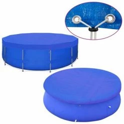 VidaXL Couvertures de piscine 2 pcs PE Ronde 460 cm 90 g/m² -Piscine & spa Soldes Boutique image 4 3082801