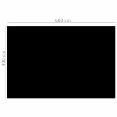 VidaXL Film solaire de piscine PE rectangulaire flottant 6x4 m Noir 4 VidaXL Film solaire de piscine PE rectangulaire flottant 6x4 m Noir – Image 4