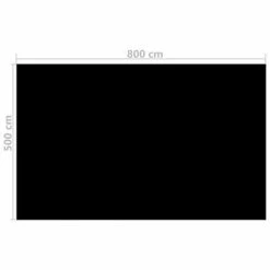 VidaXL Film solaire de piscine PE rectangulaire flottant 8x5 m Noir -Piscine & spa Soldes Boutique image 4 90341