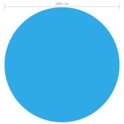 VidaXL Couverture de piscine ronde 488 cm PE Bleu 7 VidaXL Couverture de piscine ronde 488 cm PE Bleu -Piscine & spa Soldes Boutique image 4 90673