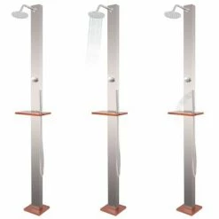 VidaXL Douche d'extérieur Acier inoxydable brossé 210 cm -Piscine & spa Soldes Boutique image 4 91370