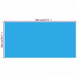 VidaXL Couverture de piscine Bleu 400 x 200 cm PE -Piscine & spa Soldes Boutique image 4 92148