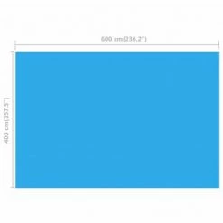 VidaXL Couverture de piscine rectangulaire 600x400 cm PE Bleu -Piscine & spa Soldes Boutique image 4 92959