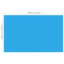VidaXL Couverture de piscine rectangulaire 800x500 cm PE Bleu -Piscine & spa Soldes Boutique image 4 92960