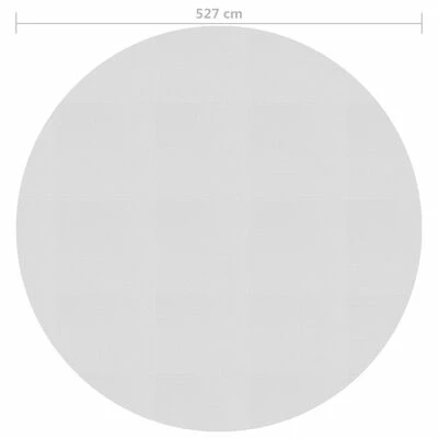 VidaXL Film solaire de piscine flottant PE 527 cm Gris 4 VidaXL Film solaire de piscine flottant PE 527 cm Gris – Image 4