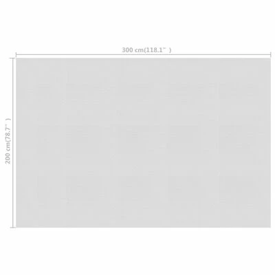 VidaXL Film solaire de piscine flottant PE 300x200 cm Gris 4 VidaXL Film solaire de piscine flottant PE 300x200 cm Gris – Image 4