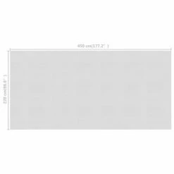 VidaXL Film solaire de piscine flottant PE 450x220 cm Gris -Piscine & spa Soldes Boutique image 4 93007