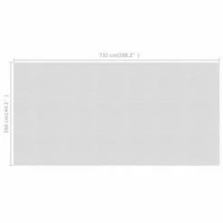 VidaXL Film solaire de piscine flottant PE 732x366 cm Gris -Piscine & spa Soldes Boutique image 4 93009