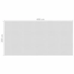 VidaXL Film solaire de piscine flottant PE 400x200 cm Gris 7 VidaXL Film solaire de piscine flottant PE 400x200 cm Gris -Piscine & spa Soldes Boutique image 4 93010