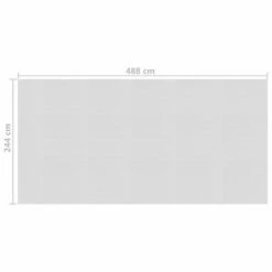 VidaXL Film solaire de piscine flottant PE 488x244 cm Gris -Piscine & spa Soldes Boutique image 4 93012