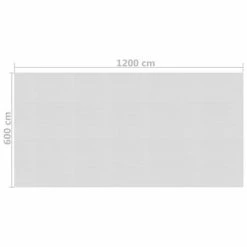 VidaXL Film solaire de piscine flottant PE 1200x600 cm Gris -Piscine & spa Soldes Boutique image 4 93018