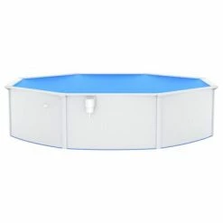 VidaXL Piscine ronde avec parois en acier 550x120 cm Blanc 9 VidaXL Piscine ronde avec parois en acier 550x120 cm Blanc -Piscine & spa Soldes Boutique image 4 93263