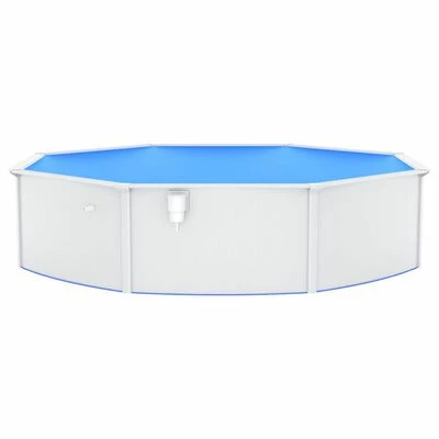 VidaXL Piscine ronde avec parois en acier 550x120 cm Blanc 4 VidaXL Piscine ronde avec parois en acier 550x120 cm Blanc – Image 4
