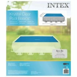 Intex Couverture solaire de piscine Bleu 378x186 cm Polyéthylène -Piscine & spa Soldes Boutique image 4 93304