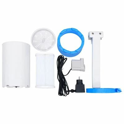 VidaXL Piscine avec écumoire suspendue et pompe 350x90 cm Blanc 5 VidaXL Piscine avec écumoire suspendue et pompe 350x90 cm Blanc – Image 5