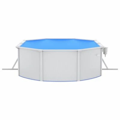 VidaXL Piscine avec pompe filtrante à sable et échelle 490x360x120 cm 5 VidaXL Piscine avec pompe filtrante à sable et échelle 490x360x120 cm – Image 5