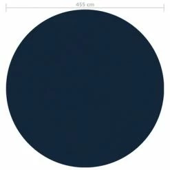 VidaXL Film solaire de piscine flottant PE 455 cm Noir et bleu -Piscine & spa Soldes Boutique image 5 92977