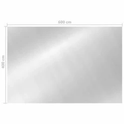 VidaXL Couverture de piscine rectangulaire 600x400 cm PE Argenté -Piscine & spa Soldes Boutique image 5 93102